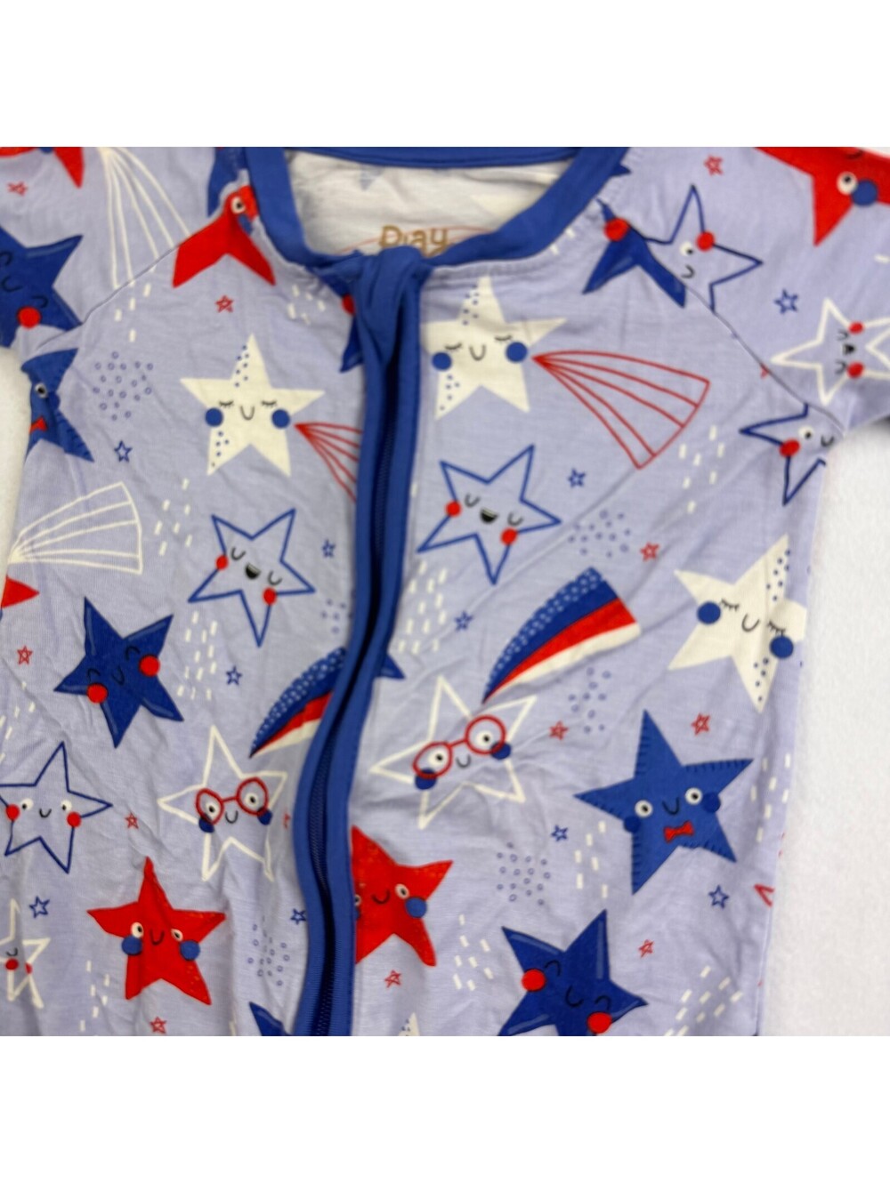 Play by Little Sleepies Baby Romper 12-18M Stars Bamboo Zip Pajamas - Picture 2 of 6